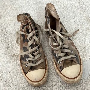 High Top Camo Converse Sneakers